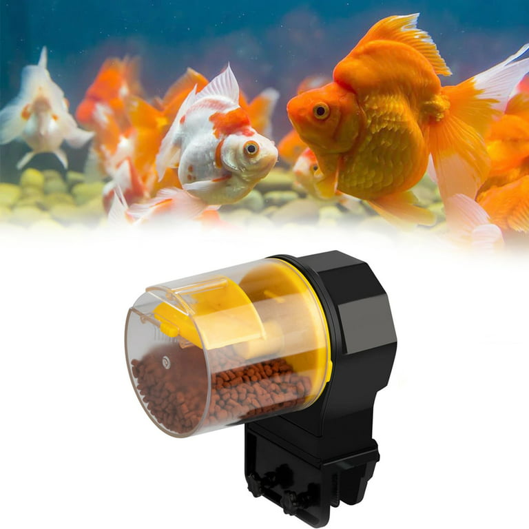 Automatic Fish Feeder With Fish Food.