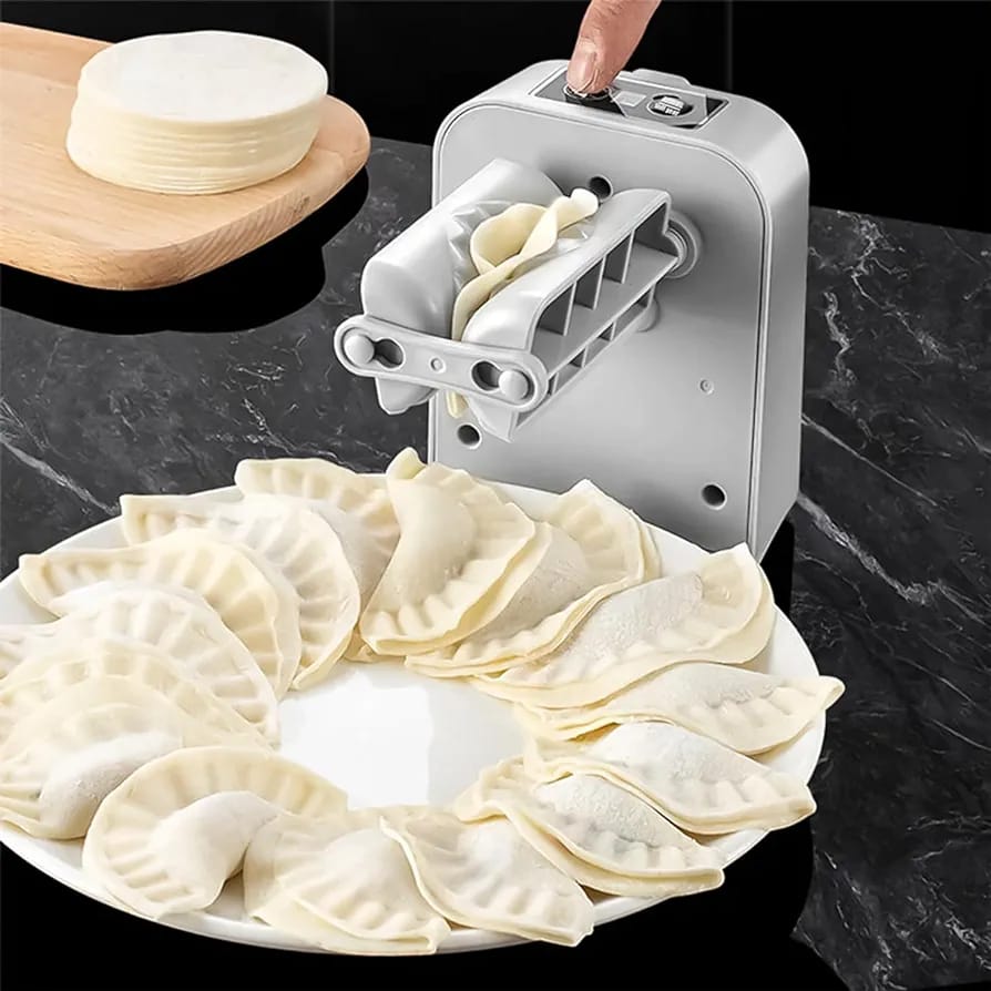 Dumpling making with the help of USB Rechargeable Electric Dumpling Machine