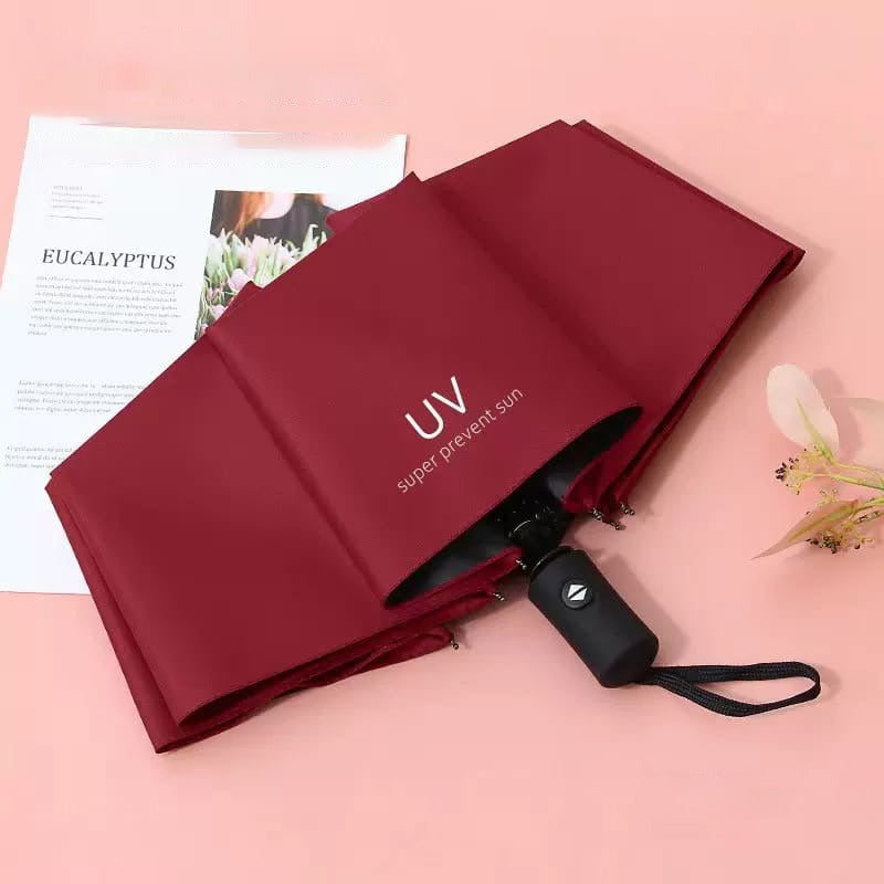 Automatic Umbrella in Dark Red Color.