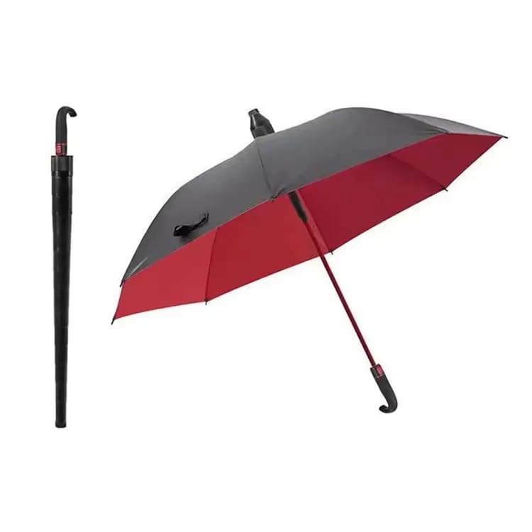 Automatic Waterproof Golf Umbrella in Red Color.