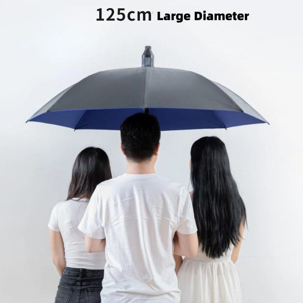 People are Standing Inside Automatic Waterproof Golf Umbrella.