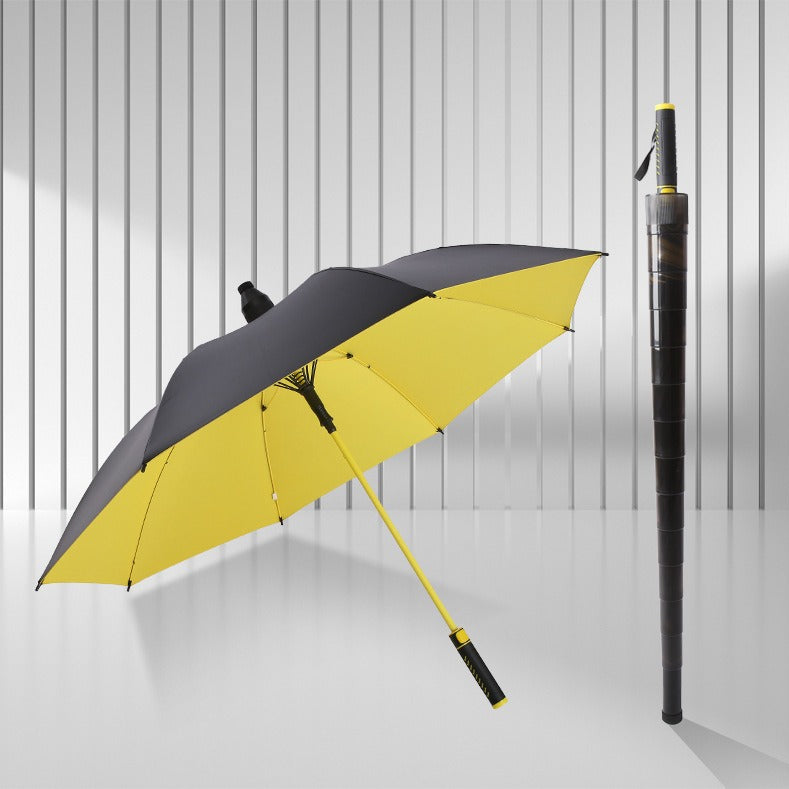 Automatic Waterproof Golf Umbrella in Yellow Color.