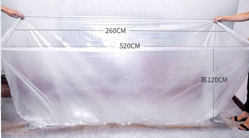 Disposable Bathtub Bag Portable Clear Disposable Bathtub Bathing Cover Film Liner with its size