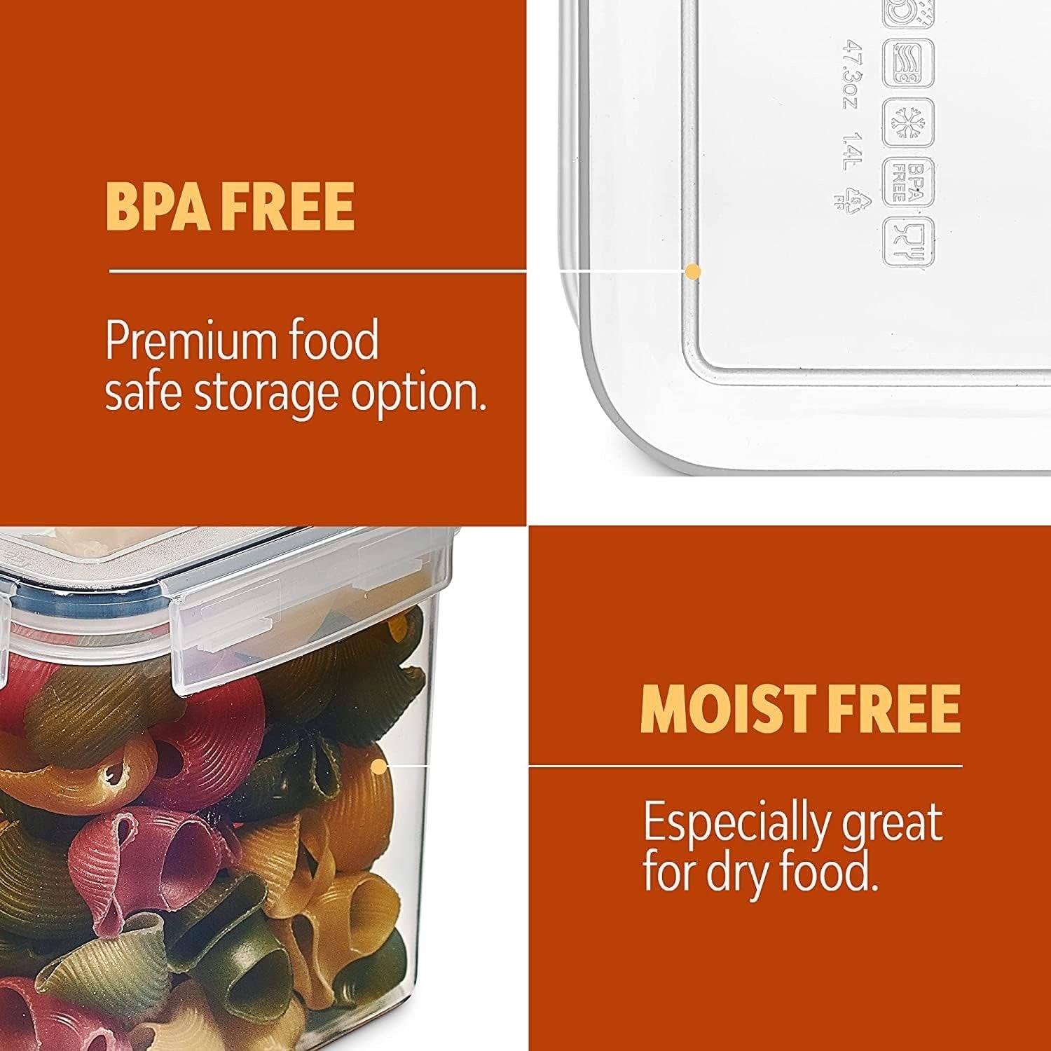 BPA & moist free Airtight Food Storage Container 