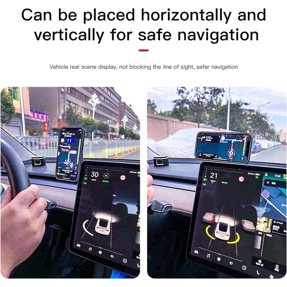BRAVE N52H Magnetic Car Phone Holder Placed on Car For Safe Navigation.