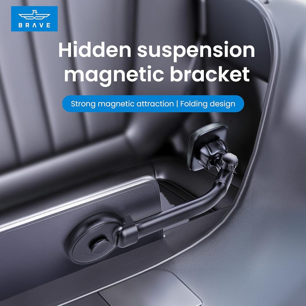 BRAVE Magnetic Car Phone Holder Placed On Car.