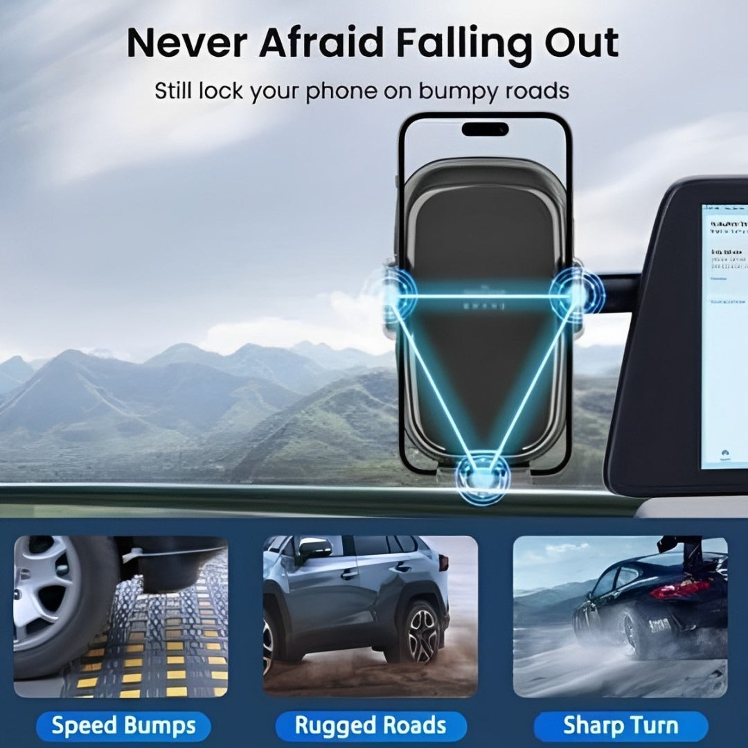 Never Falling Feature of BRAVE Universal Smartphone Holder.