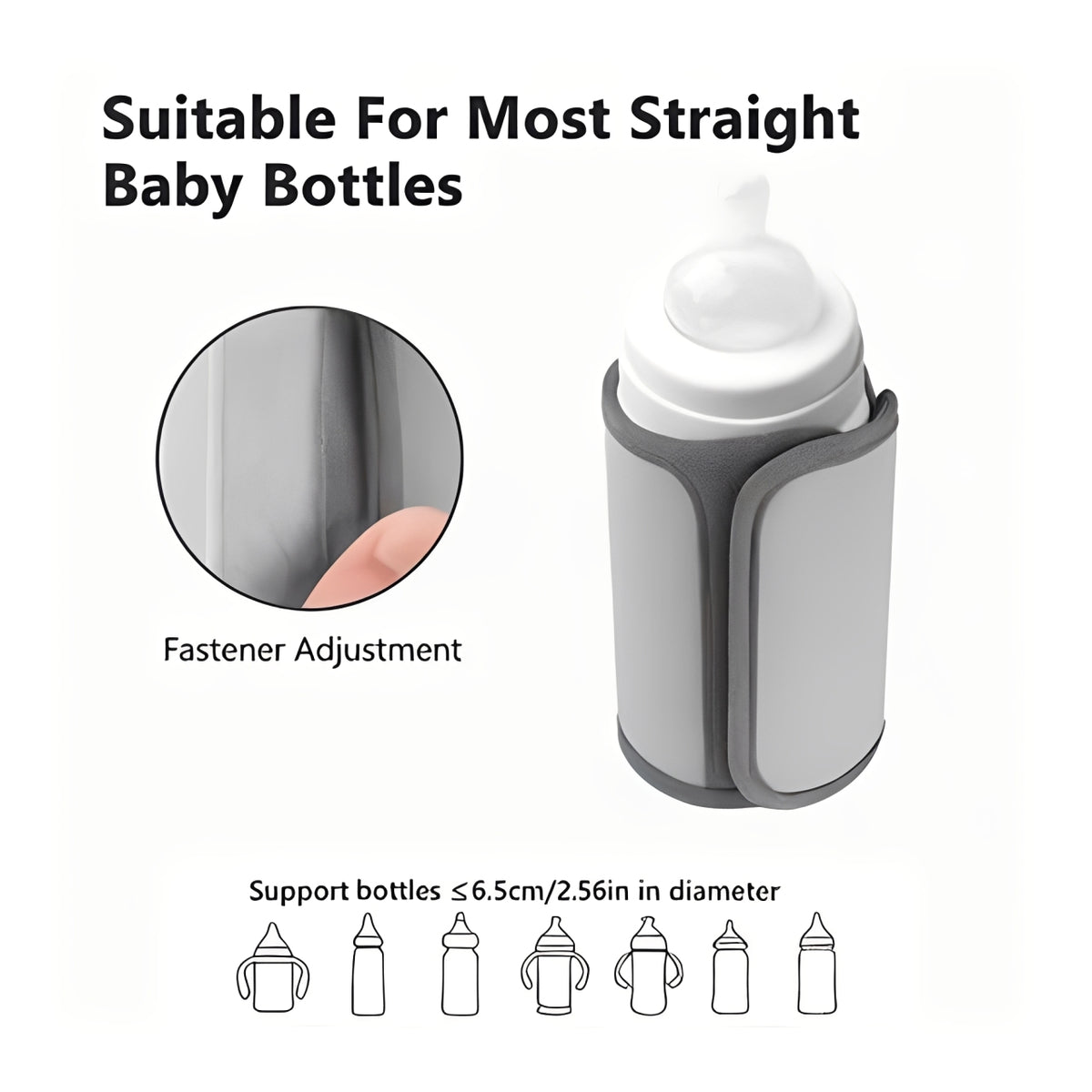Image shows the different bottles suitable for Baby Bottle Warmer 