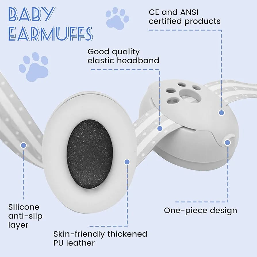 Parts Details Of Baby Ear Muffs.