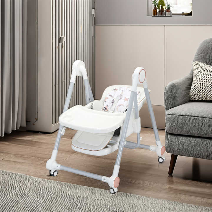 A Baby Feeding High Chair in White Color.