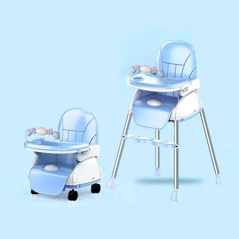 Baby Feeding High Chair, Convertible Baby Chair With Tray, Booster Sea