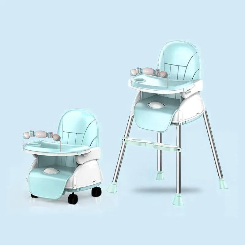 Baby Feeding High Chair, Convertible Baby Chair With Tray, Booster Sea