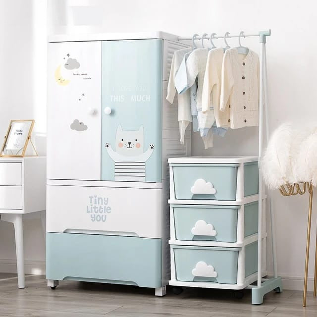 Baby Multi Layer Drawer Type Wardrobe Shelf Children Storage Cabinet