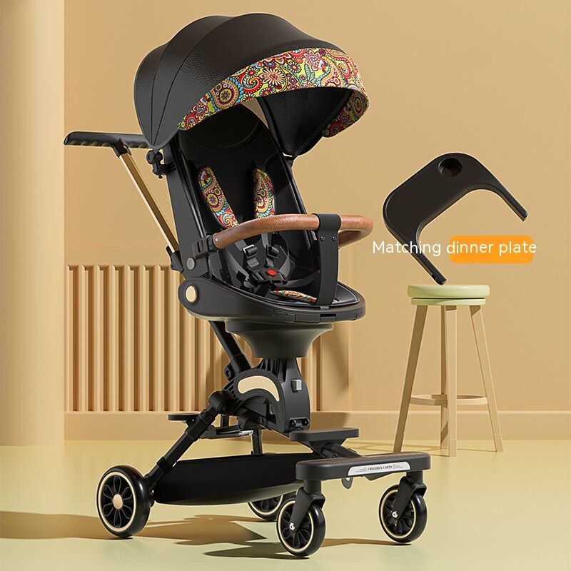 Baby Stroller With Dinner Plate.