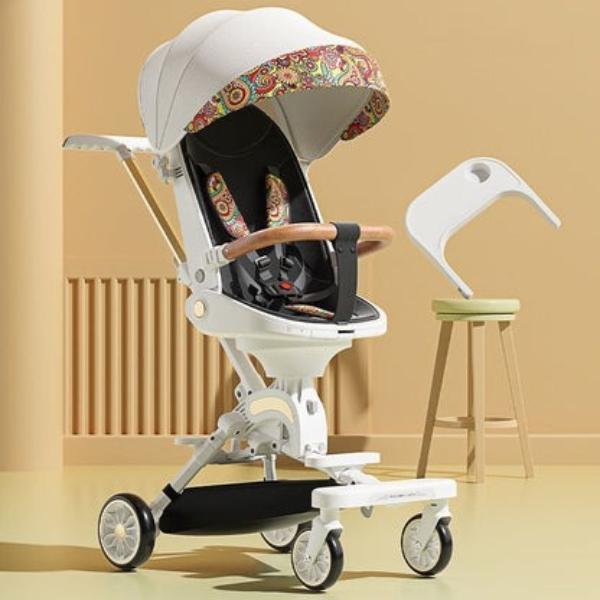 Baby Stroller With Dinner Plate.