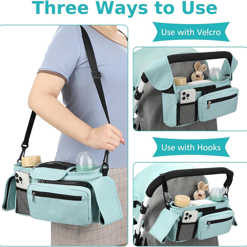 Stroller Organizer Bag, Stroller Storage Bag with Shoulder Strap Stroller Organizer Bag, Stroller Storage Bag with Shoulder Strap