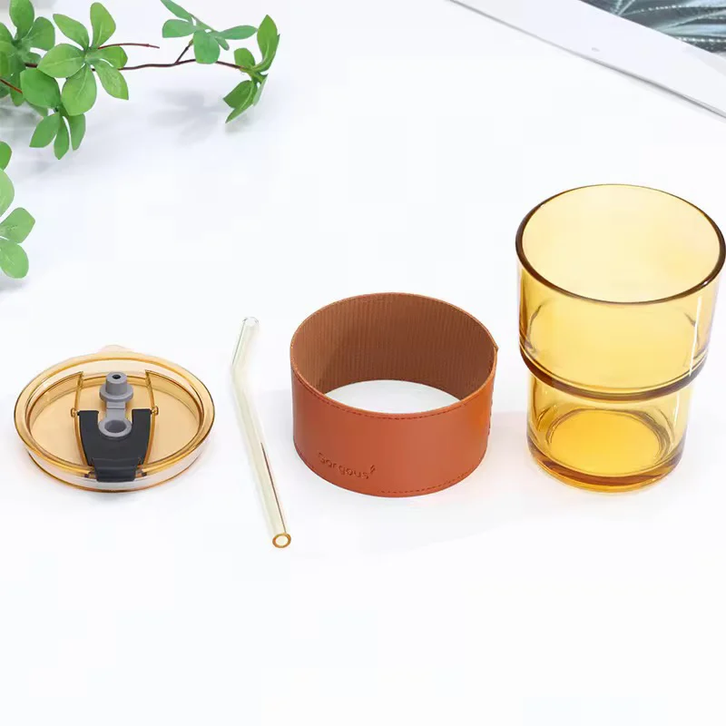 Parts Of Bamboo Glass Cup.