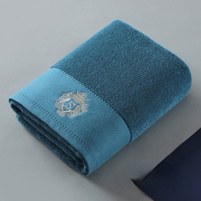 Blue Bathroom Towel.