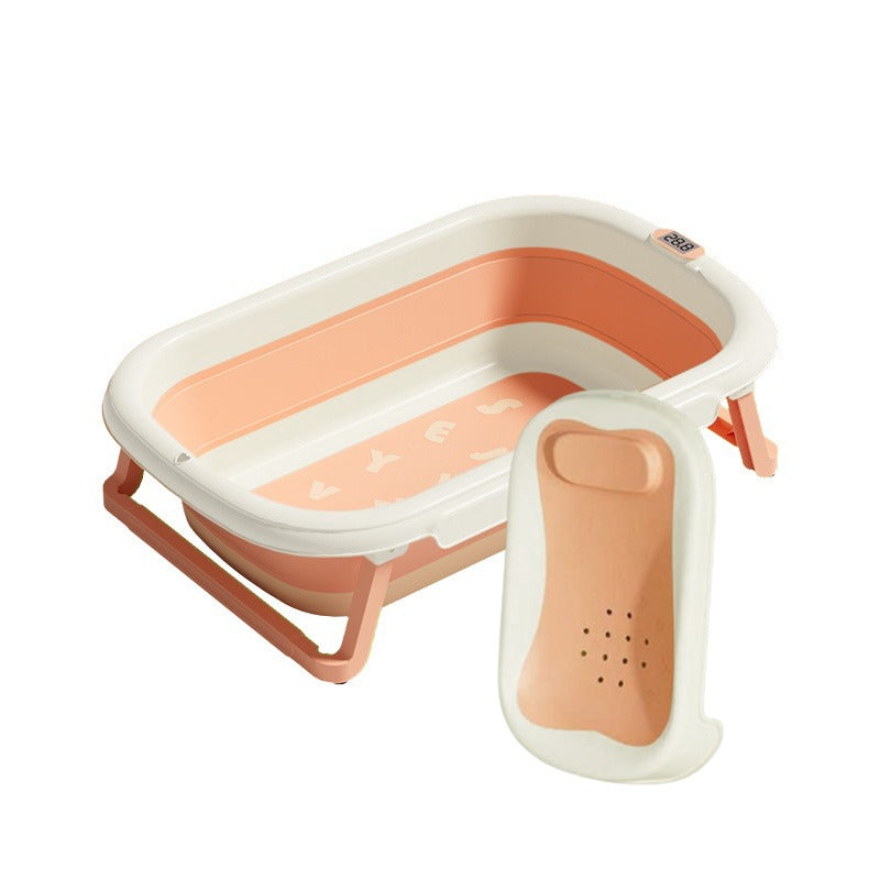 Pink Baby Bathtub with Support Seat.