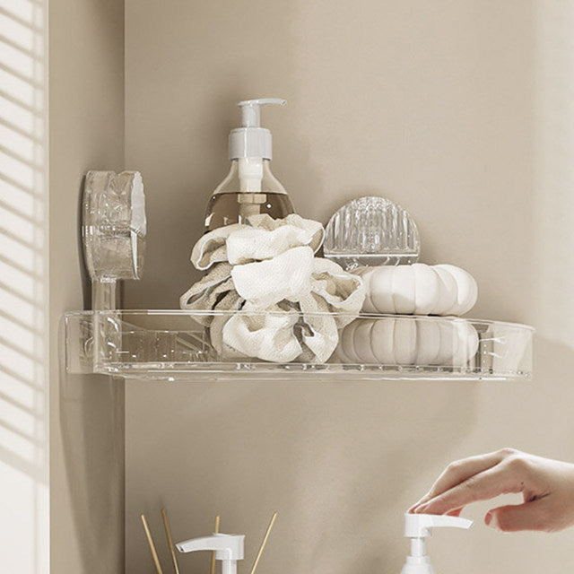 Bathroom Storage Rack, Shower Corner Wall-Mounted Suction Cup Organizer Shelf Bathroom Storage Rack, Shower Corner Wall-Mounted Suction Cup Organizer Shelf