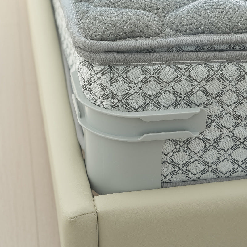 A Bedsheet Fixer is Kept on the Corner of the Bed.