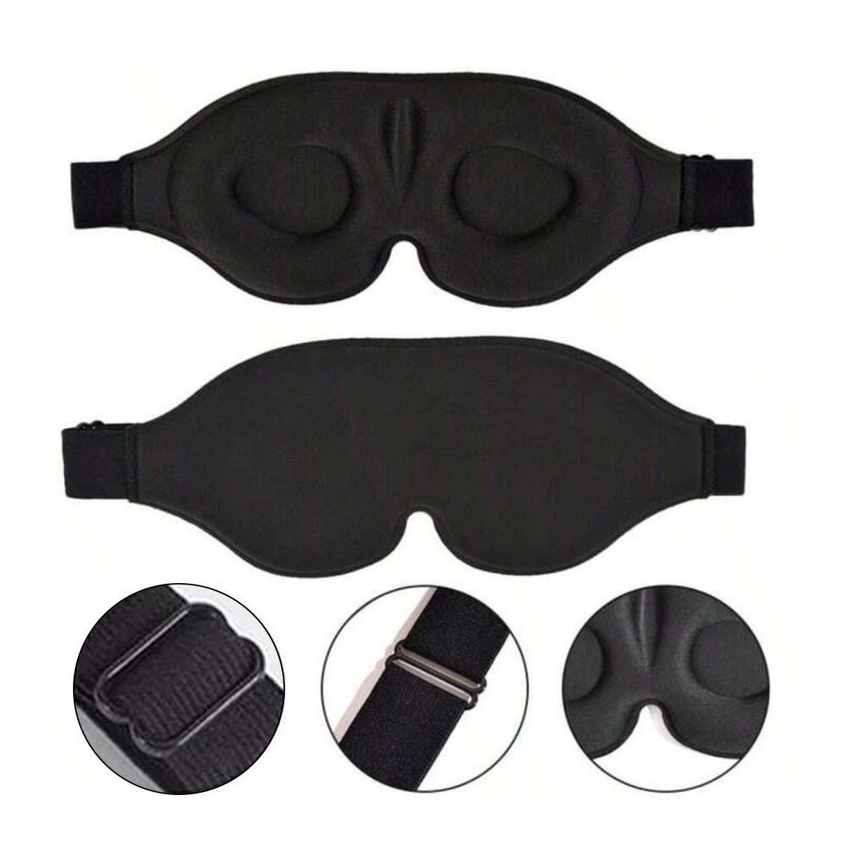 Black  3D Sleep Mask For Side Sleepers