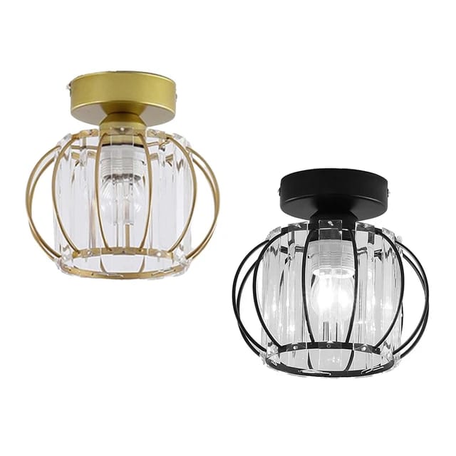 2 Variants Of Modern Crystal Ceiling Lampshade.