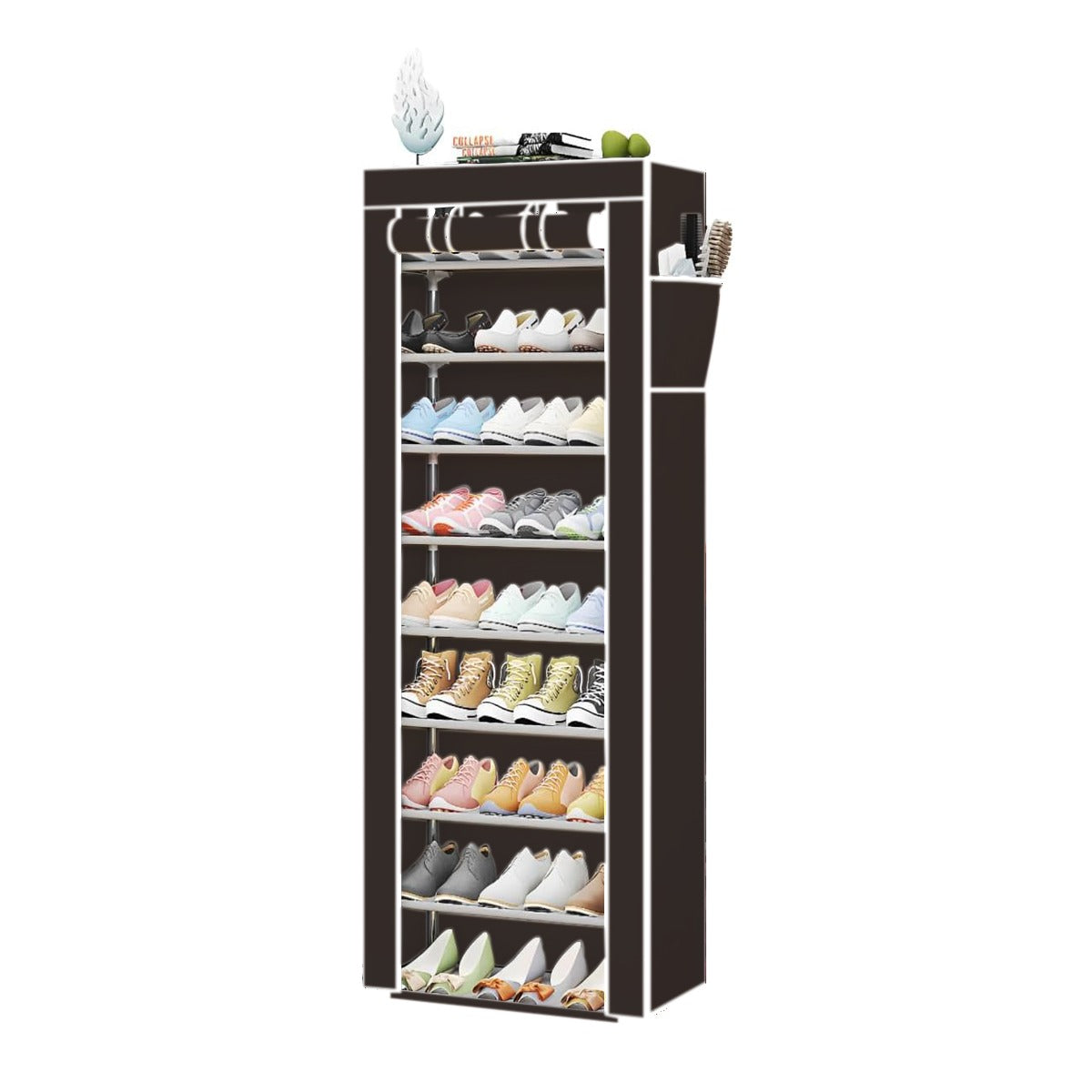 Black Multi-Layer Minimalist Multi-function Shoe Rack