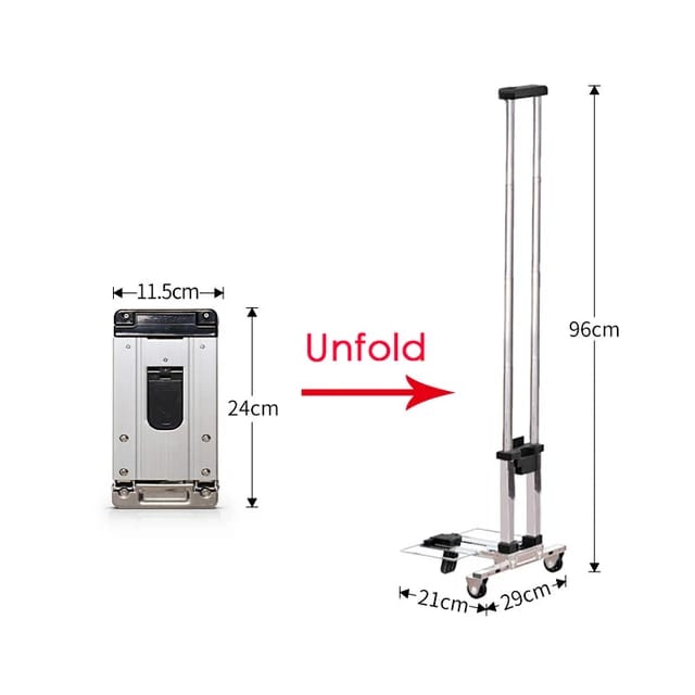 Size of Stainless Steel Luggage Carrier.