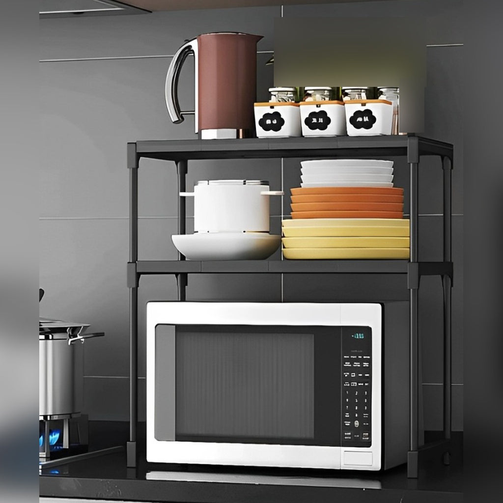 Double Layer Storage Rack, Kitchen Countertop Shelf Stand, Microwave O