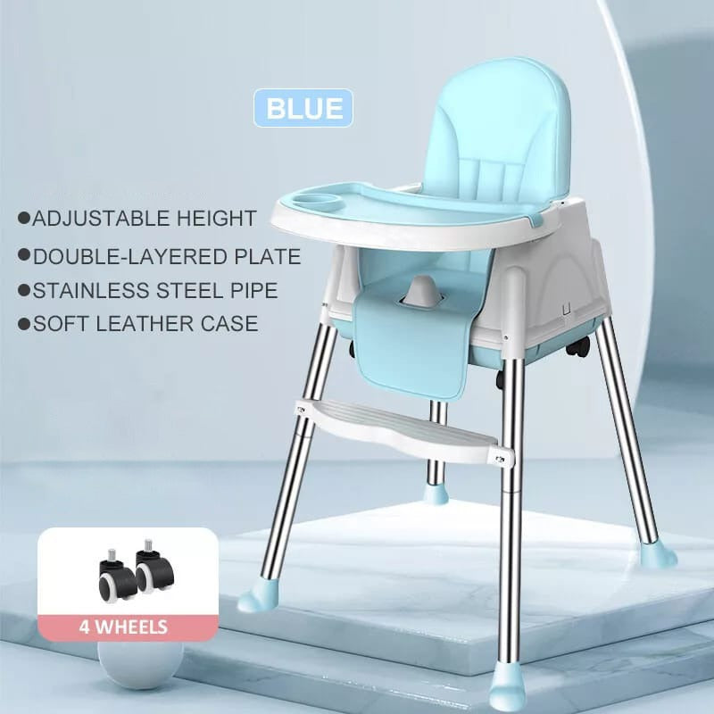 Blue Adjustable Kids Multi-functional Feeding Chair.