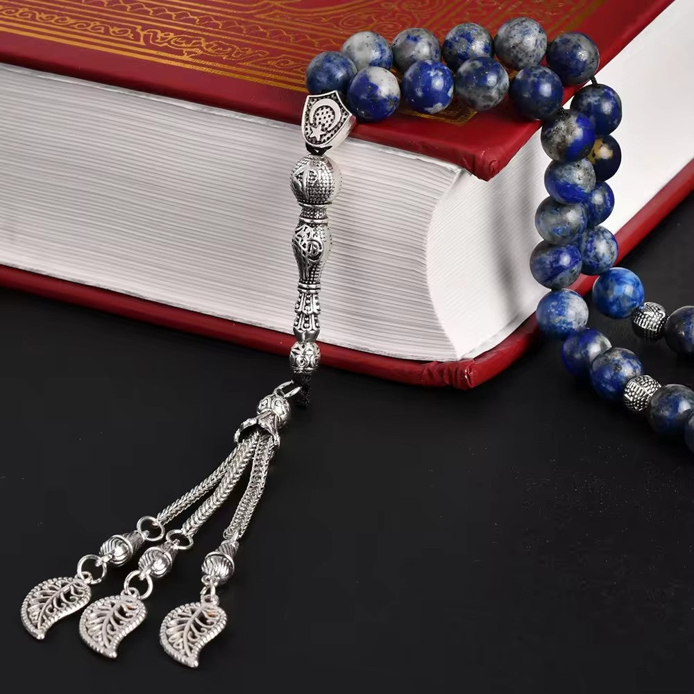 A Blue Islamic Tasbih Prayer Beads.