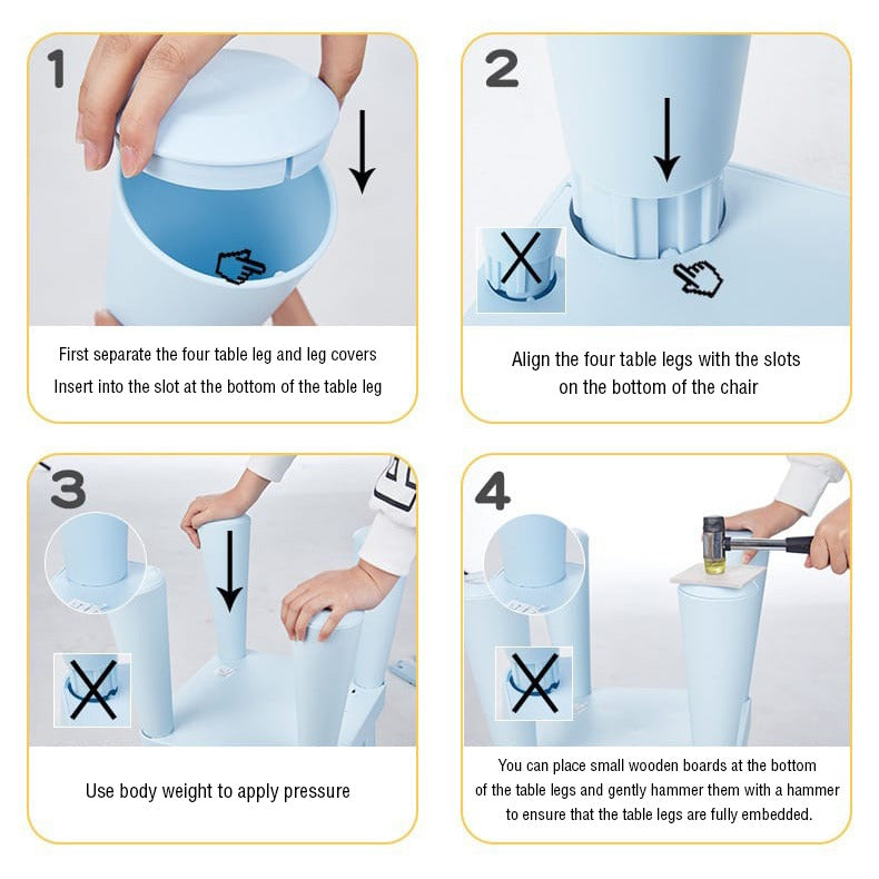 Step For Installing Multi-Purpose Kids Table and Chair Set.