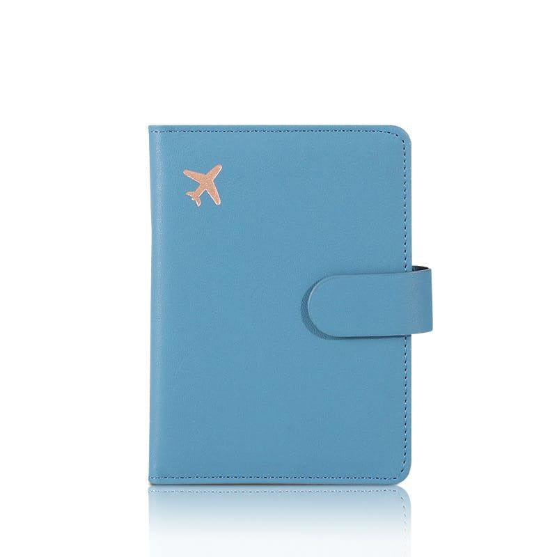 Blue Passport Holder Travel Organizer Wallet.