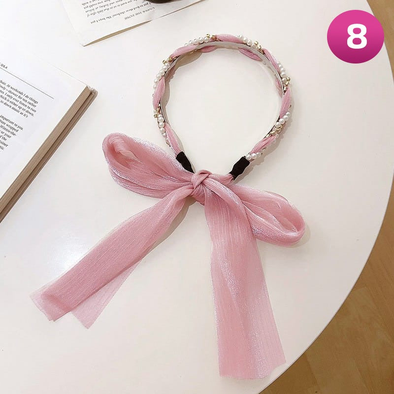 Pink Retro Chain Hair Loop Headband.