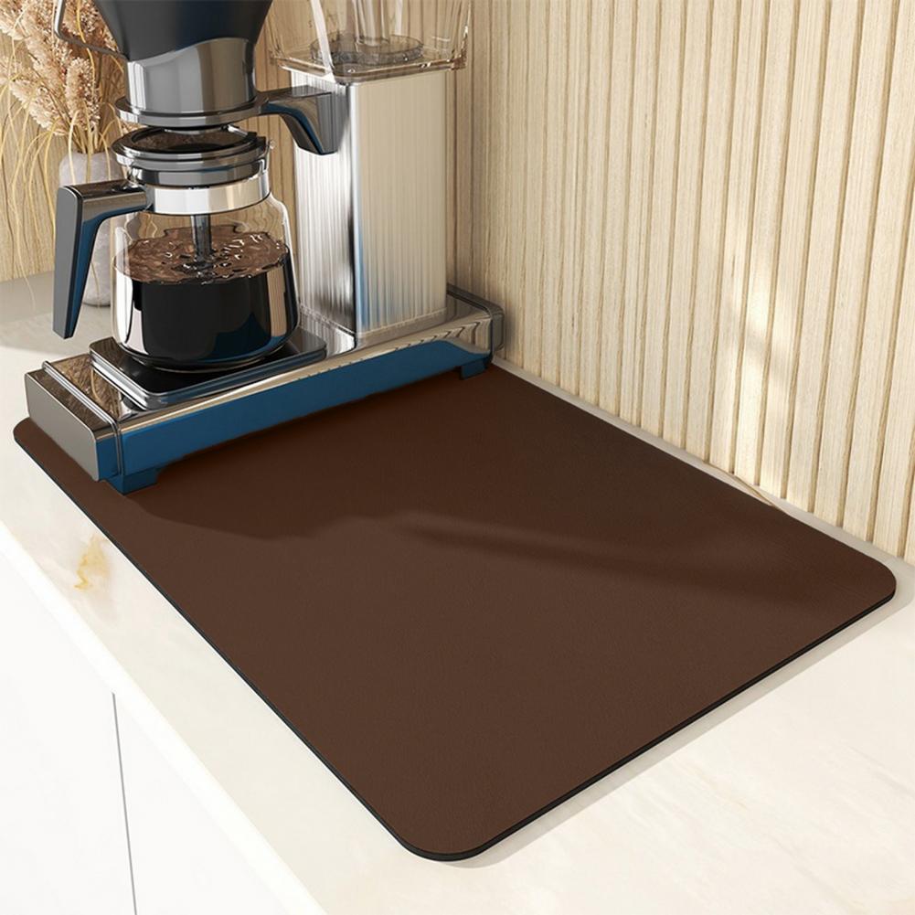Dish Drying Mat, Non-Slip Kitchen Super Absorbent Draining Mat, Coffee Machine Mat for Countertop Dish Drying Mat, Non-Slip Kitchen Super Absorbent Draining Mat, Coffee Machine Mat for Countertop
