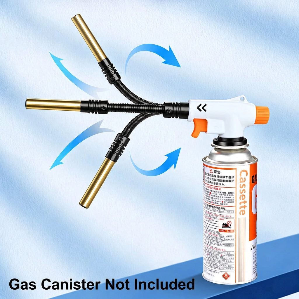 Butane Gas Blow Torch is Connected to Gas Cannister.