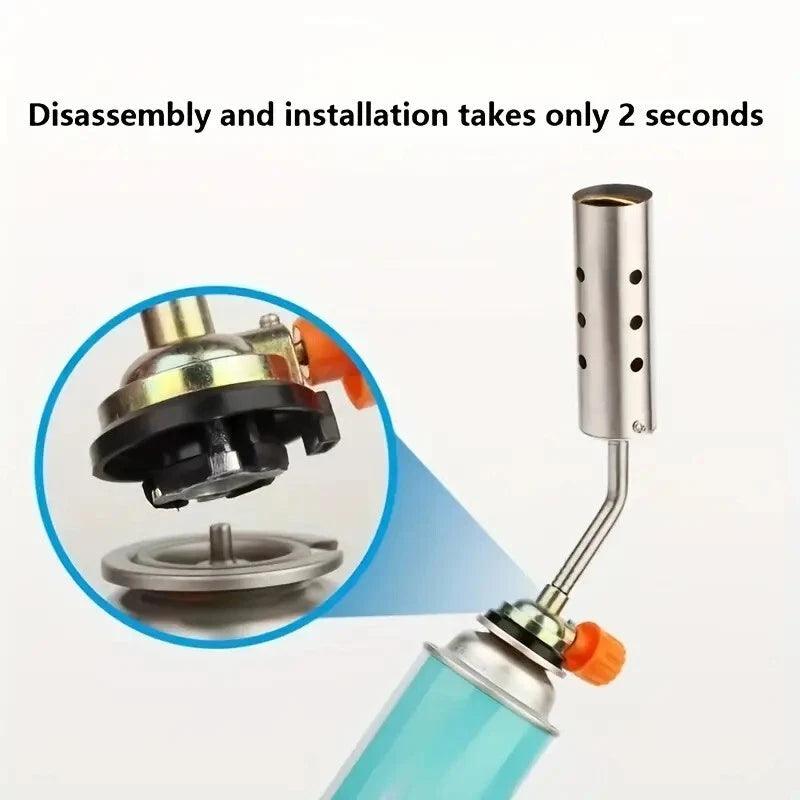 Image Shows the Disassembly of Butane Gas Flame Gun Torch Head.