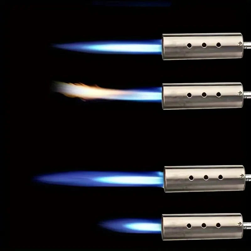 Flame Range of Butane Gas Flame Gun Torch Head.