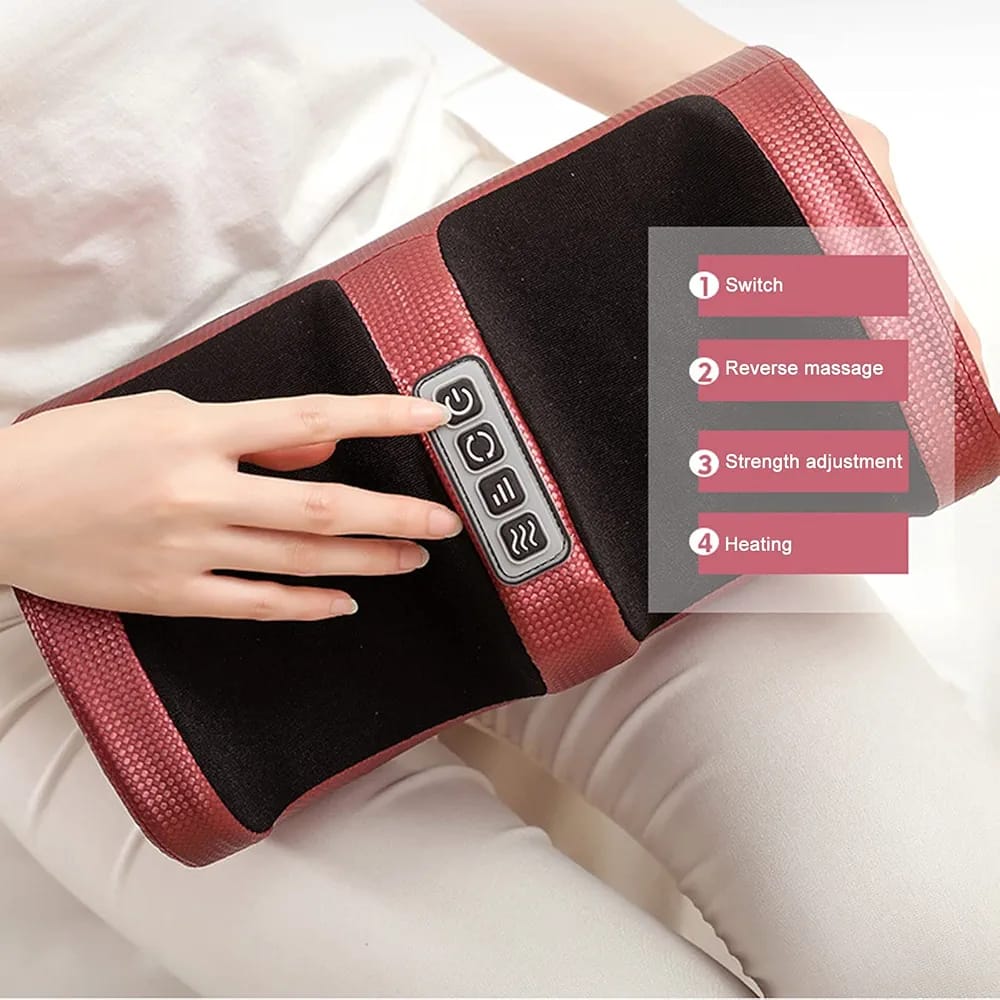 A Person is Pressing the Buttons Of Electric Foot Massager.