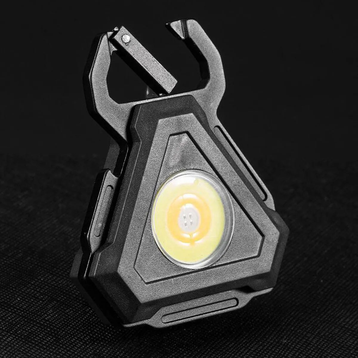 A COB Rechargeable Keychain Pocket Light.