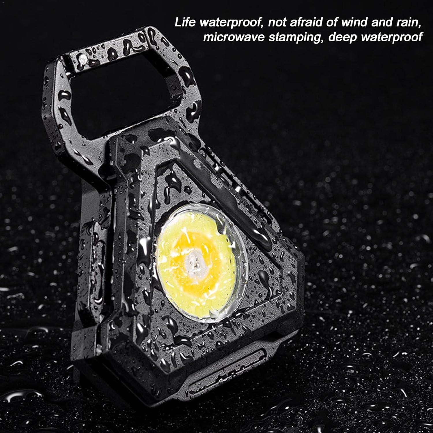 Waterproof Property Of COB rechargeable keychain pocket light.