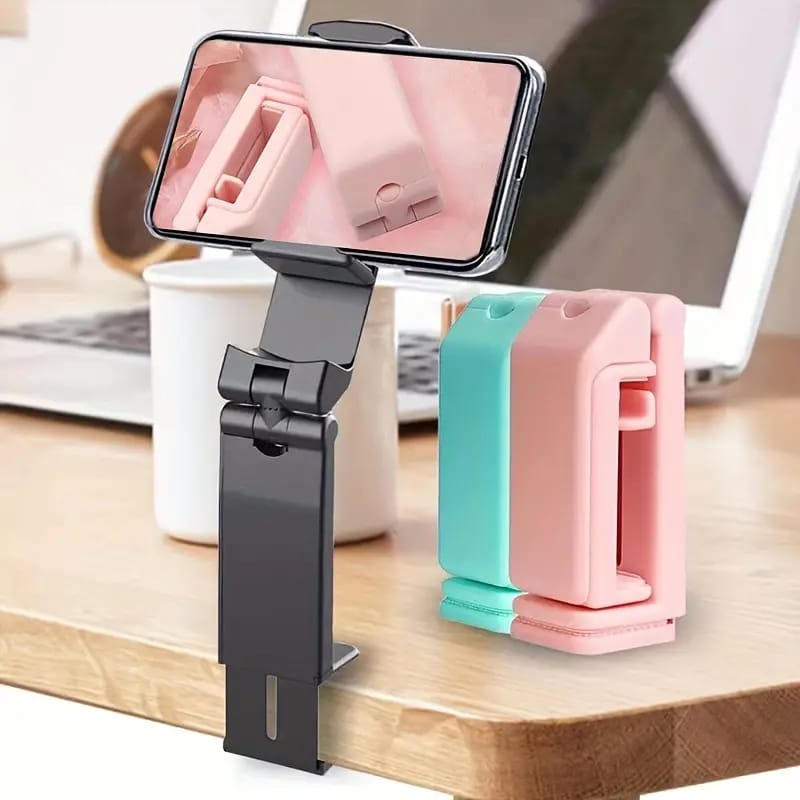 Cabinet Desk Phone Mount Holder, Universal Mobile Phone Holder, Foldab