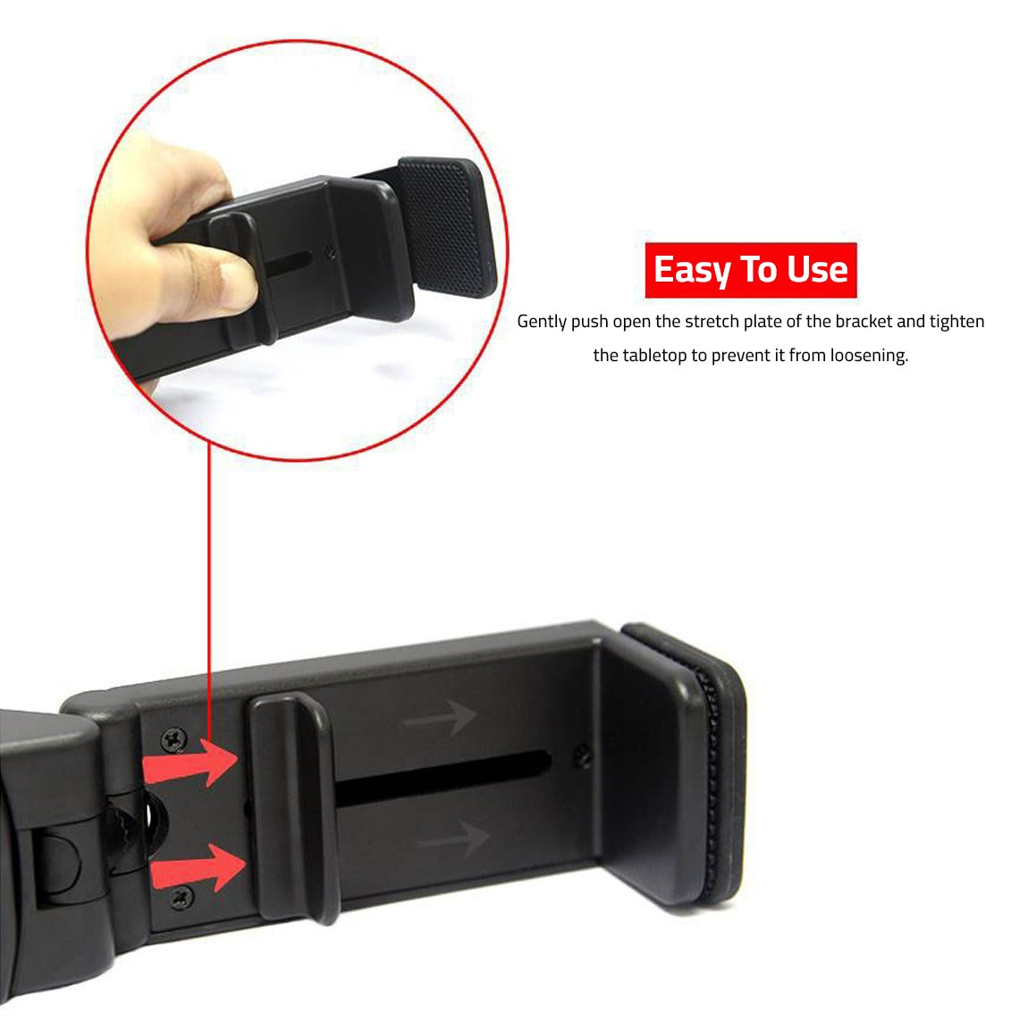 A Person is Pressing Universal Mobile Phone Mount Holder.