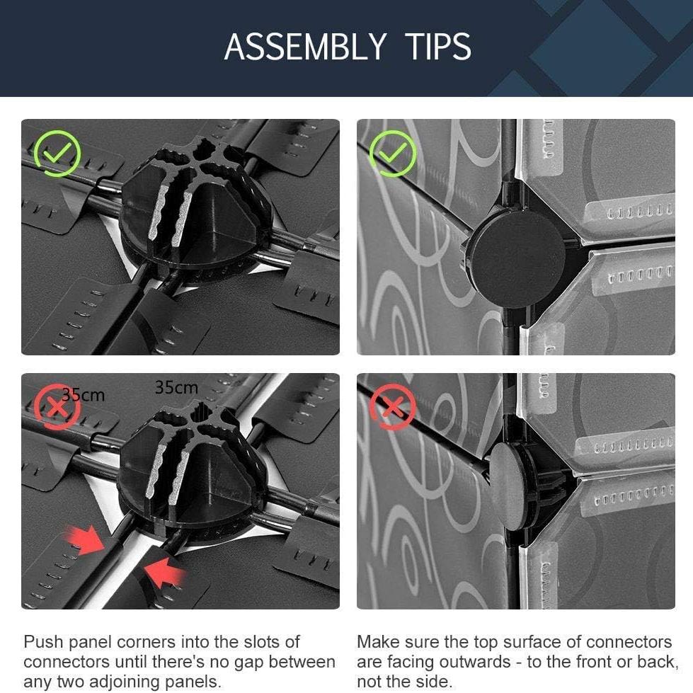 Tips For Assembling Cabinet Storage Wardrobe Organizer.