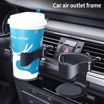Car Cup Holder placed in the car with a cup