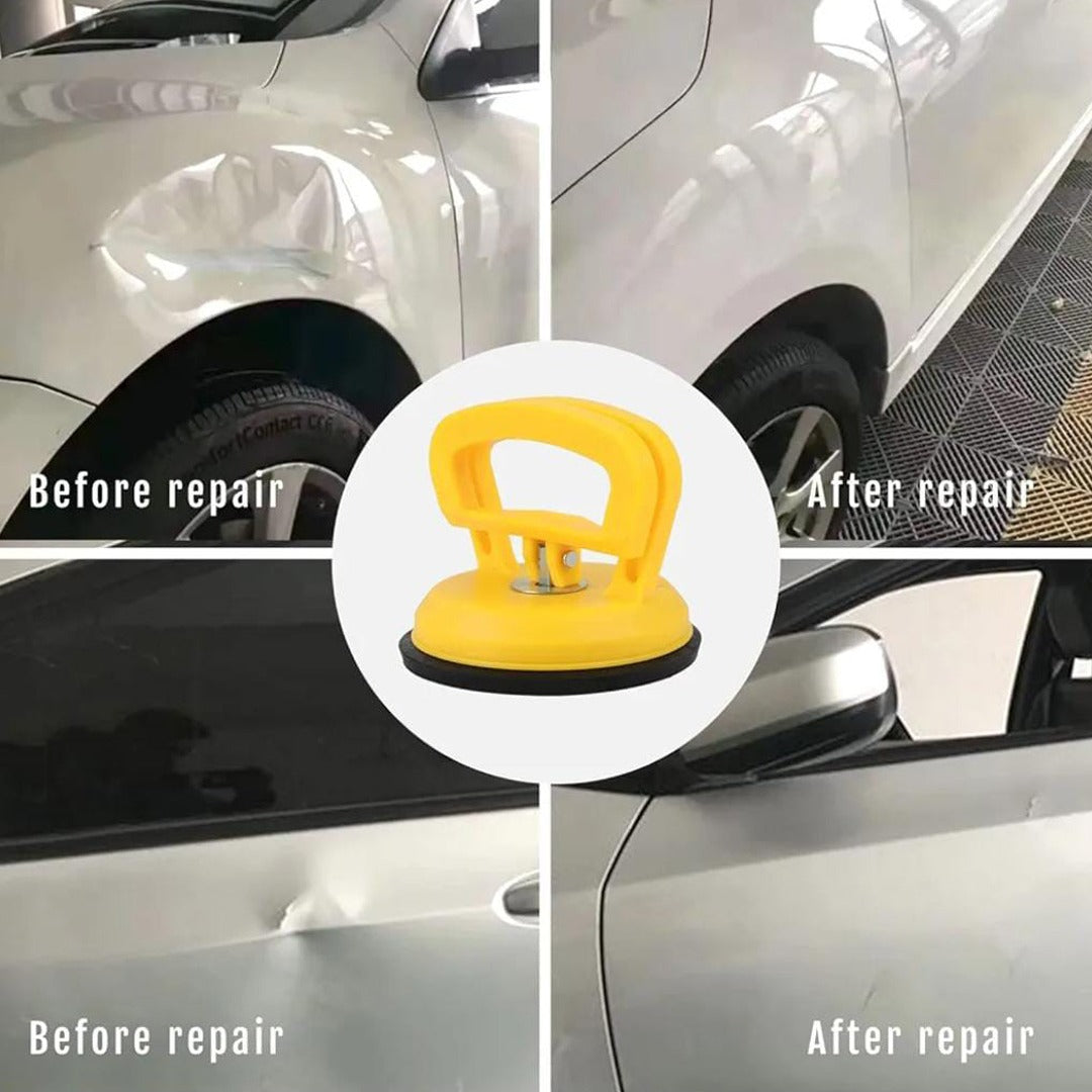 Before and After Repair Of Car Using Car Dent Puller Removal Tool.