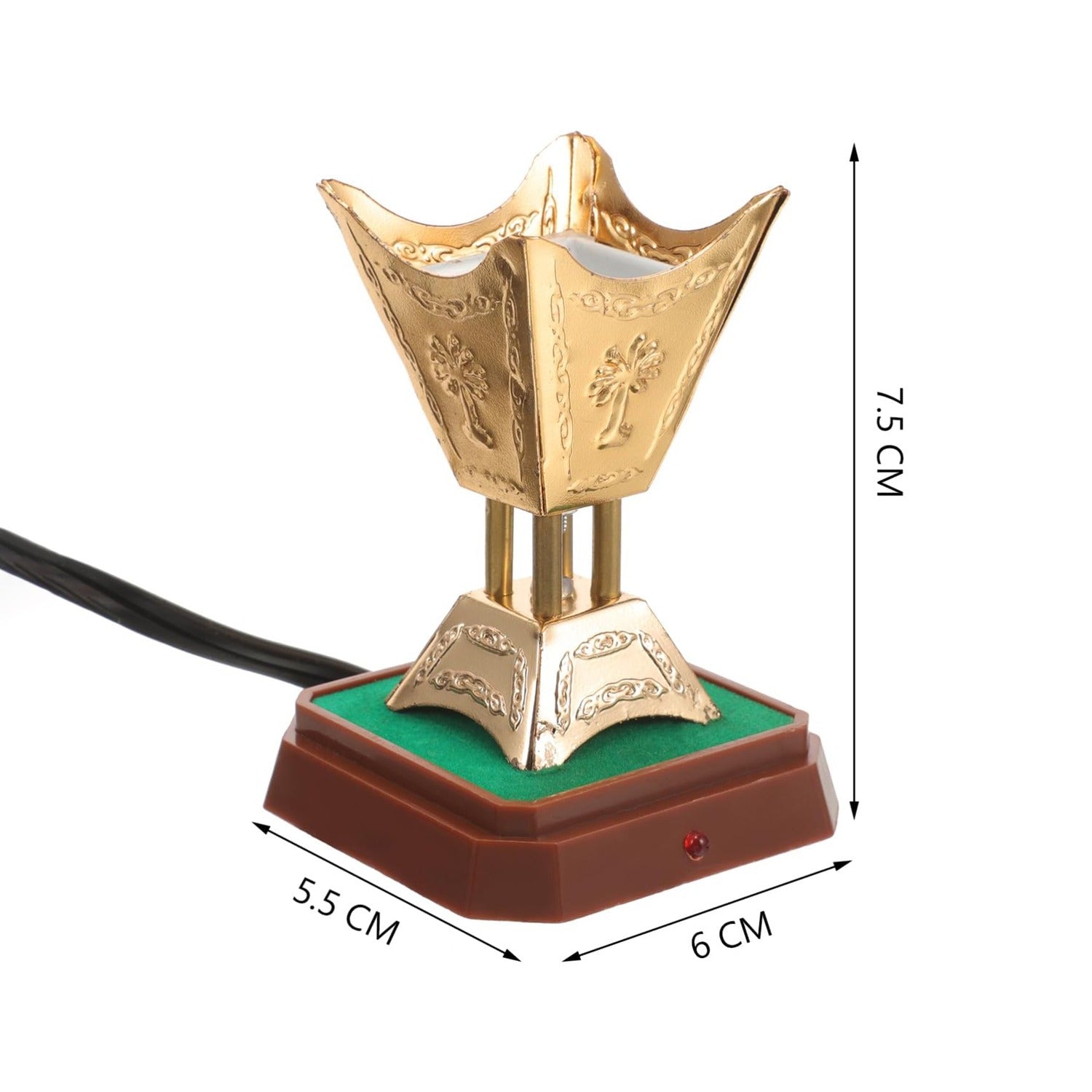 Size Of Car Incense Bukhoor Burner.