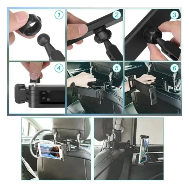 A Prson is Installing Car Mobile Phone Tablet Holder Stand.