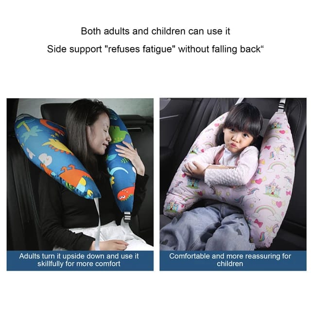  Adults and children using Car Seat Travel Pillow